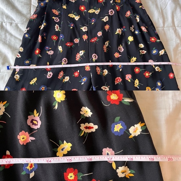 Zara TRF Floral Flowy Wide Leg Culotte Pant XS - Picture 13 of 16